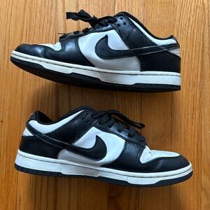 Nike Men's Dunk Low Retro Panda Black White Size 8 Leather
